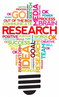 idea-lamp light bulb made out of key words regarding creativity and development